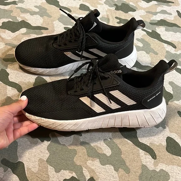 adidas gazelle silver green womens Adidas Mens Black Cloudfoam Ortholite Float Slip-On Athletic Shoes Siz –  Picky Thrifter main image 0